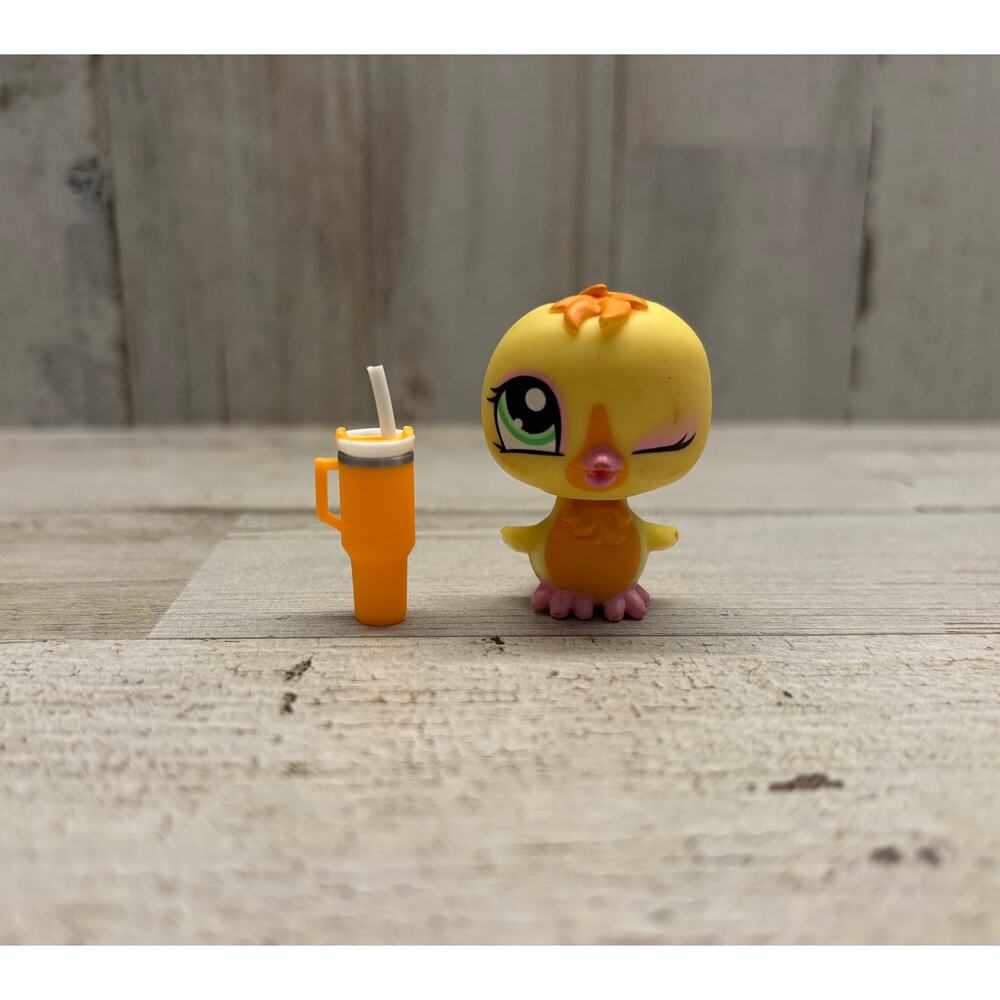 Littlest Pet Shop LPS Vintage Winking Chick Yellow Duck Lot EUC